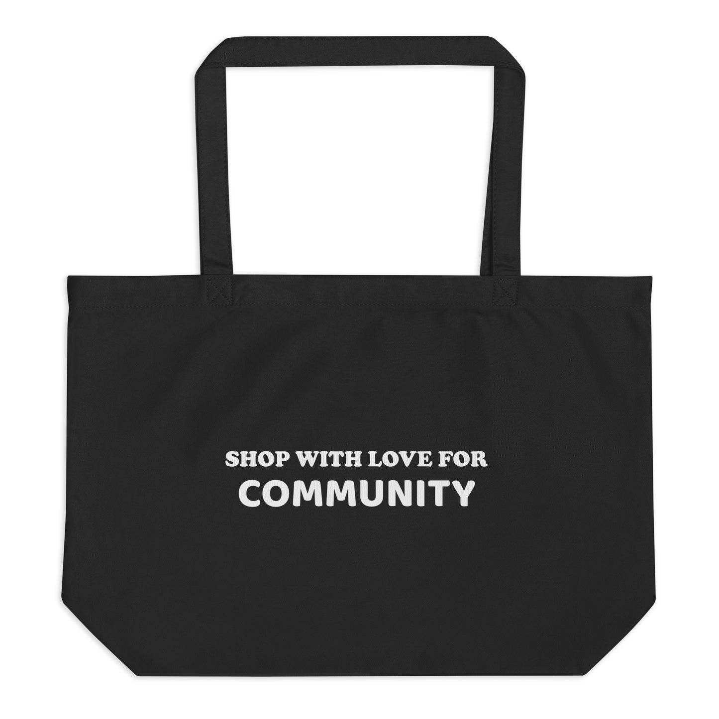 Shop with Love (Large organic Tote Bag)